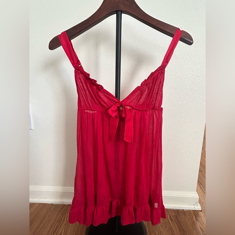 Victoria's Secret Red Chemise Top